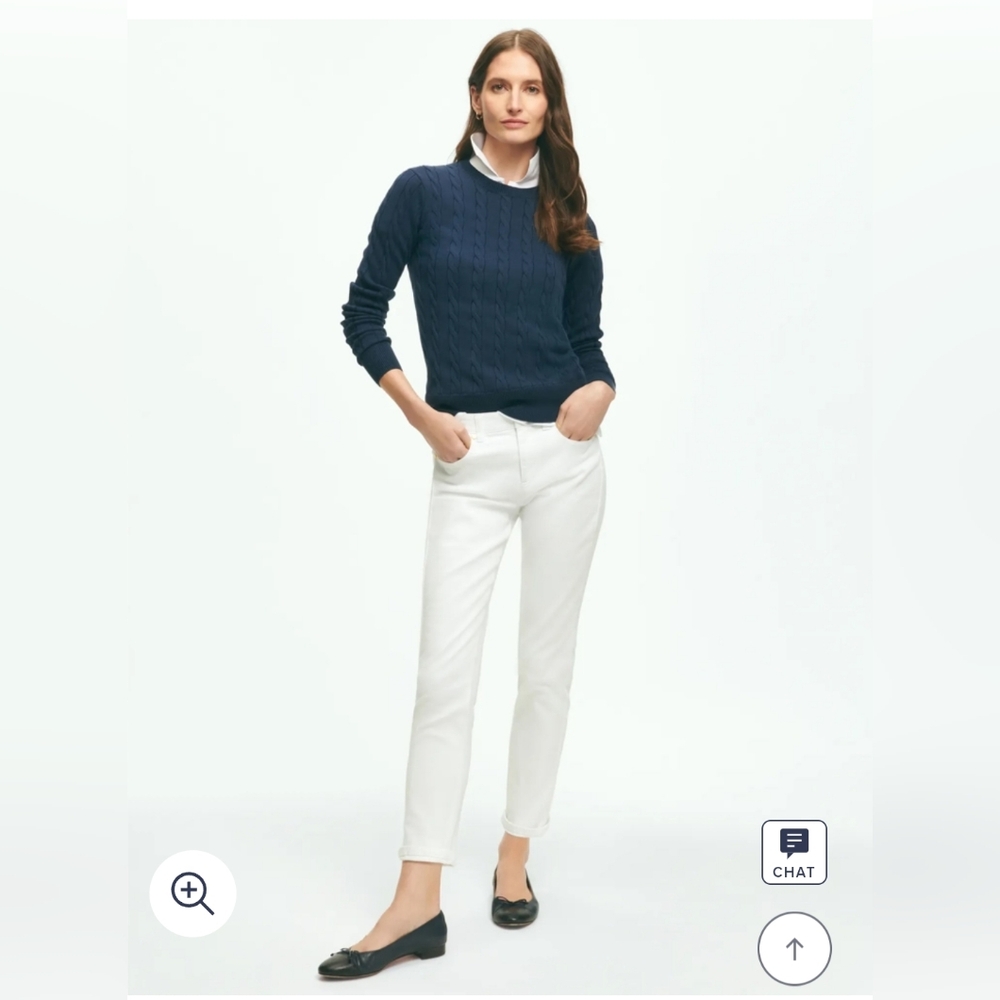 BROOKS BROTHERS | White Cotton Jeans, Size 4